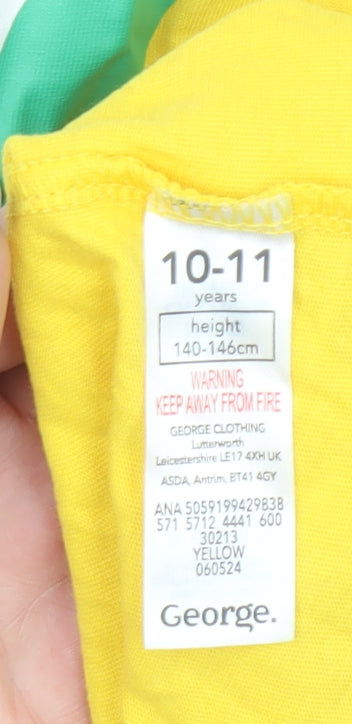 George Girls Yellow BBC Children in Need Pudsey Bear Graphic Cotton T-Shirt 10-11 Years