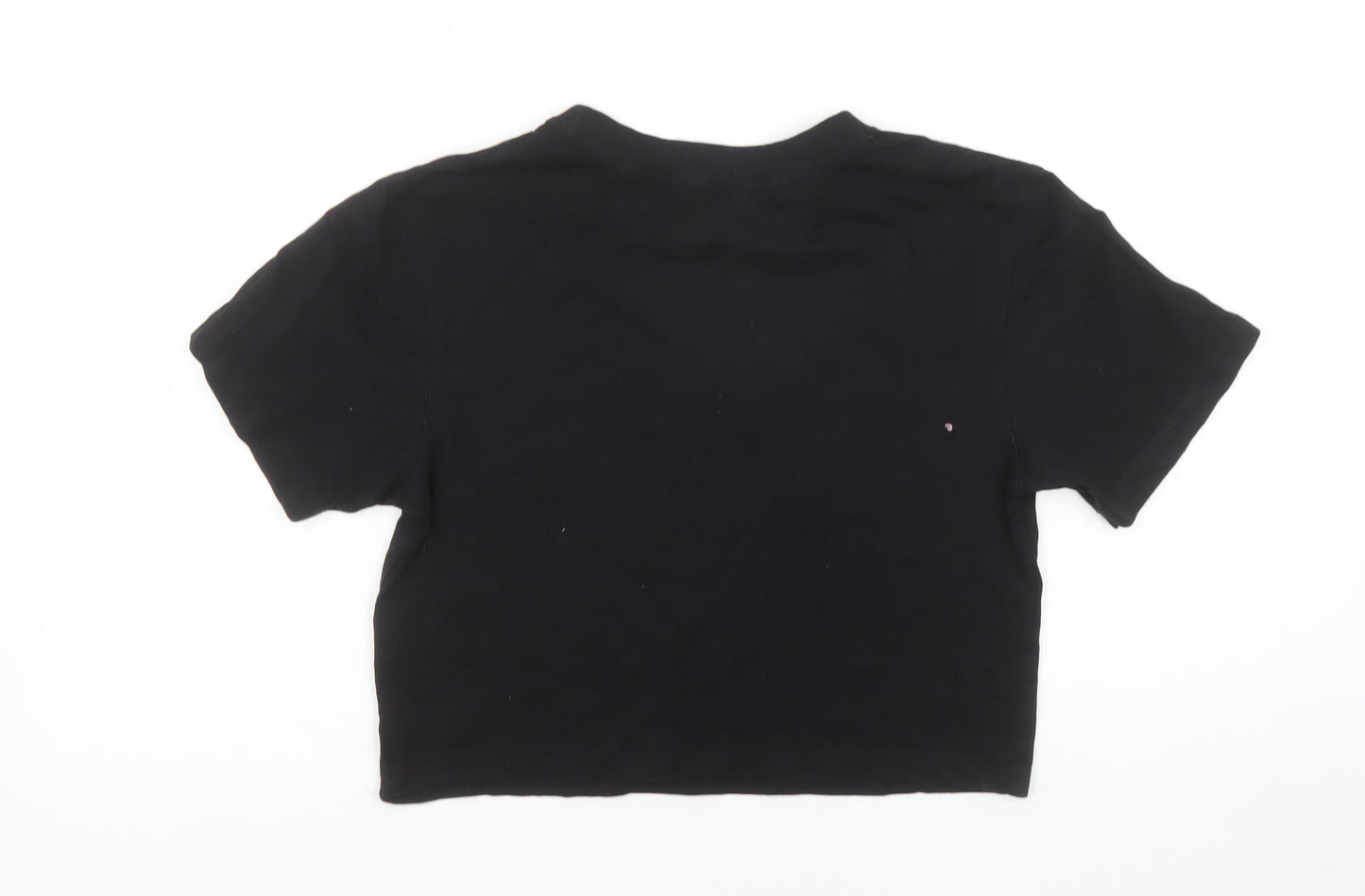Womens UK Size 8 Jack Wills Black 100% Cotton T-Shirt
