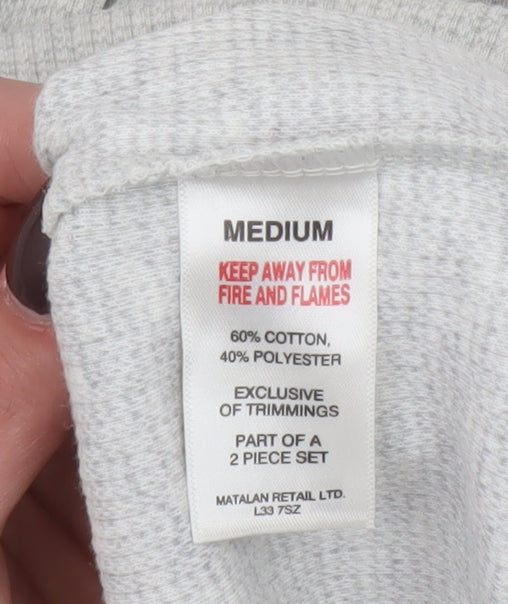 Matalan Men Grey Long Sleeve Cotton Pyjama Top M