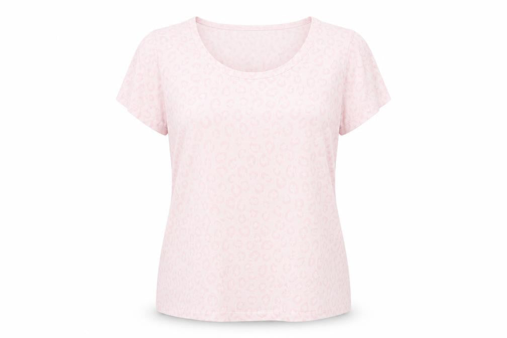 Dorothy Perkins Women’s Pink Leopard Print Short Sleeve T-Shirt Size 18