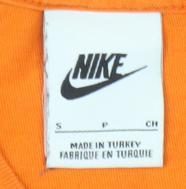 Mens UK Size S Nike Orange  Cotton T-Shirt
