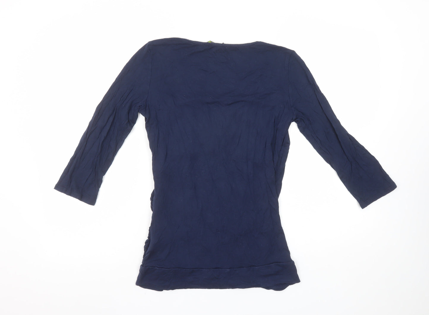 Blooming Marvellous Women Blue Wrap Jersey 3/4 Sleeve Top Size 10