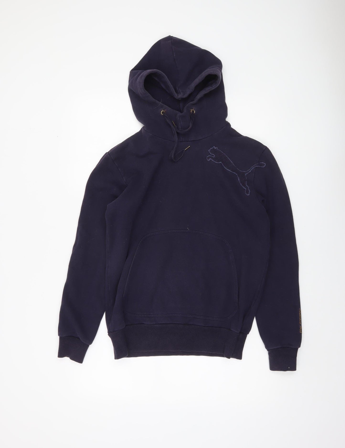 Mens UK S Regular PUMA Blue Pullover Hoodie