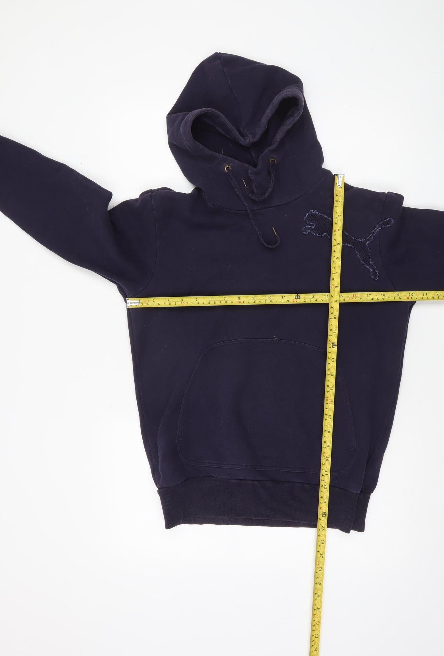 Mens UK S Regular PUMA Blue Pullover Hoodie