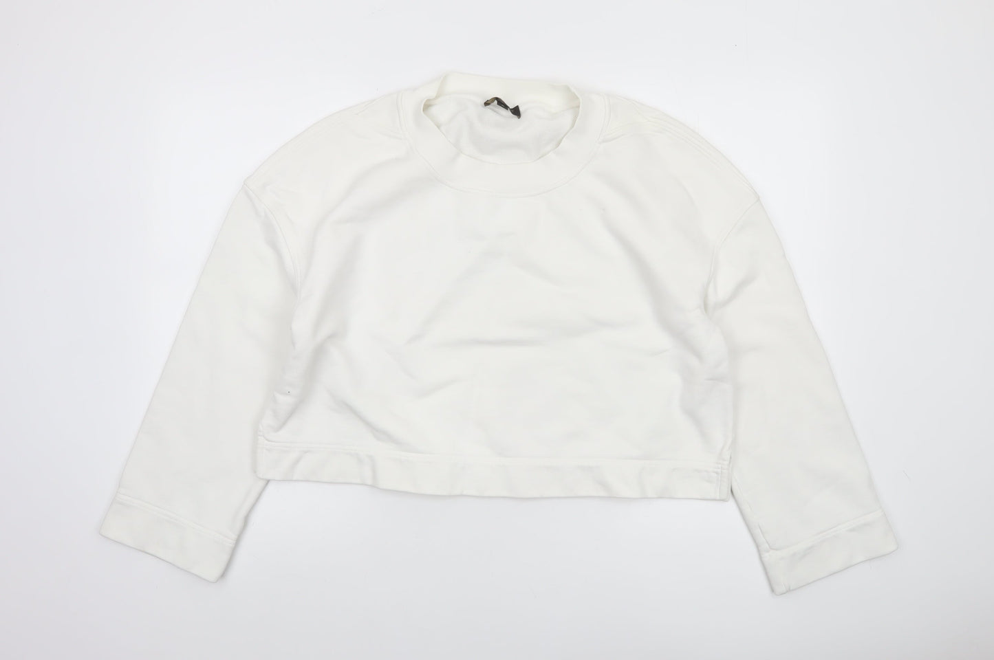 Womens UK M Regular Burberry White Pullover Sweatshirt