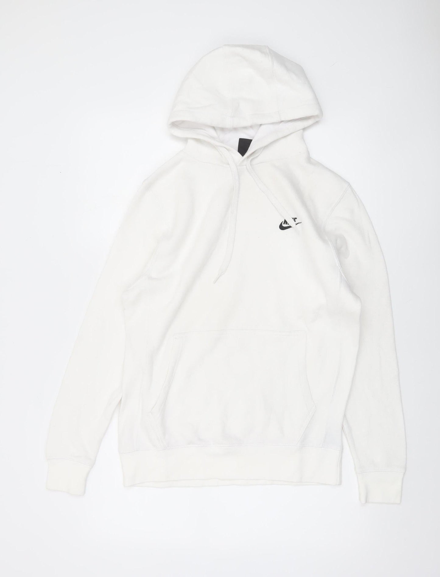 Mens UK S Regular Nike White Pullover Hoodie