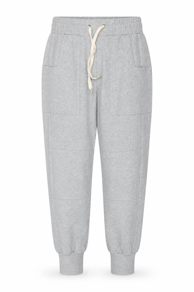 ME+EM Women's Grey Cotton Blend Jogger Trousers Size 6