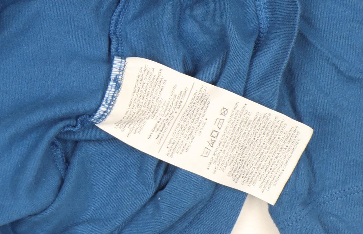 Mens UK Size M Nike Blue  Cotton T-Shirt