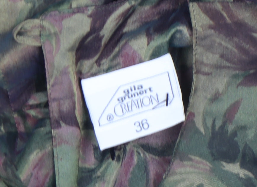 Gilla Gerhart Creation Womens Multicoloured Floral Sheer Blouse Size 10