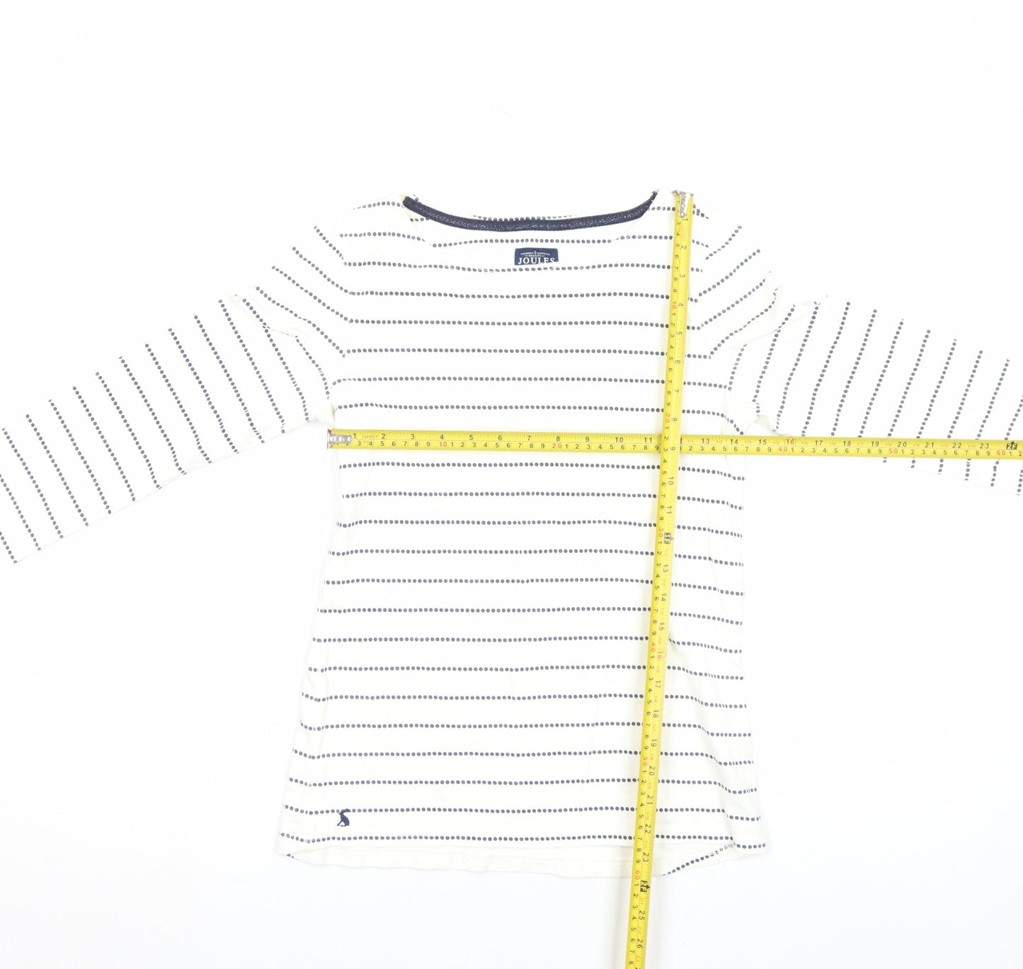 Womens UK Size 8 Joules White Cotton T-Shirt