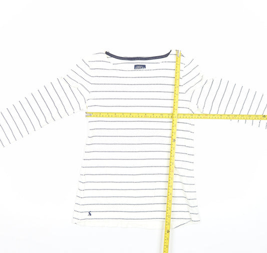 Womens UK Size 8 Joules White Cotton T-Shirt