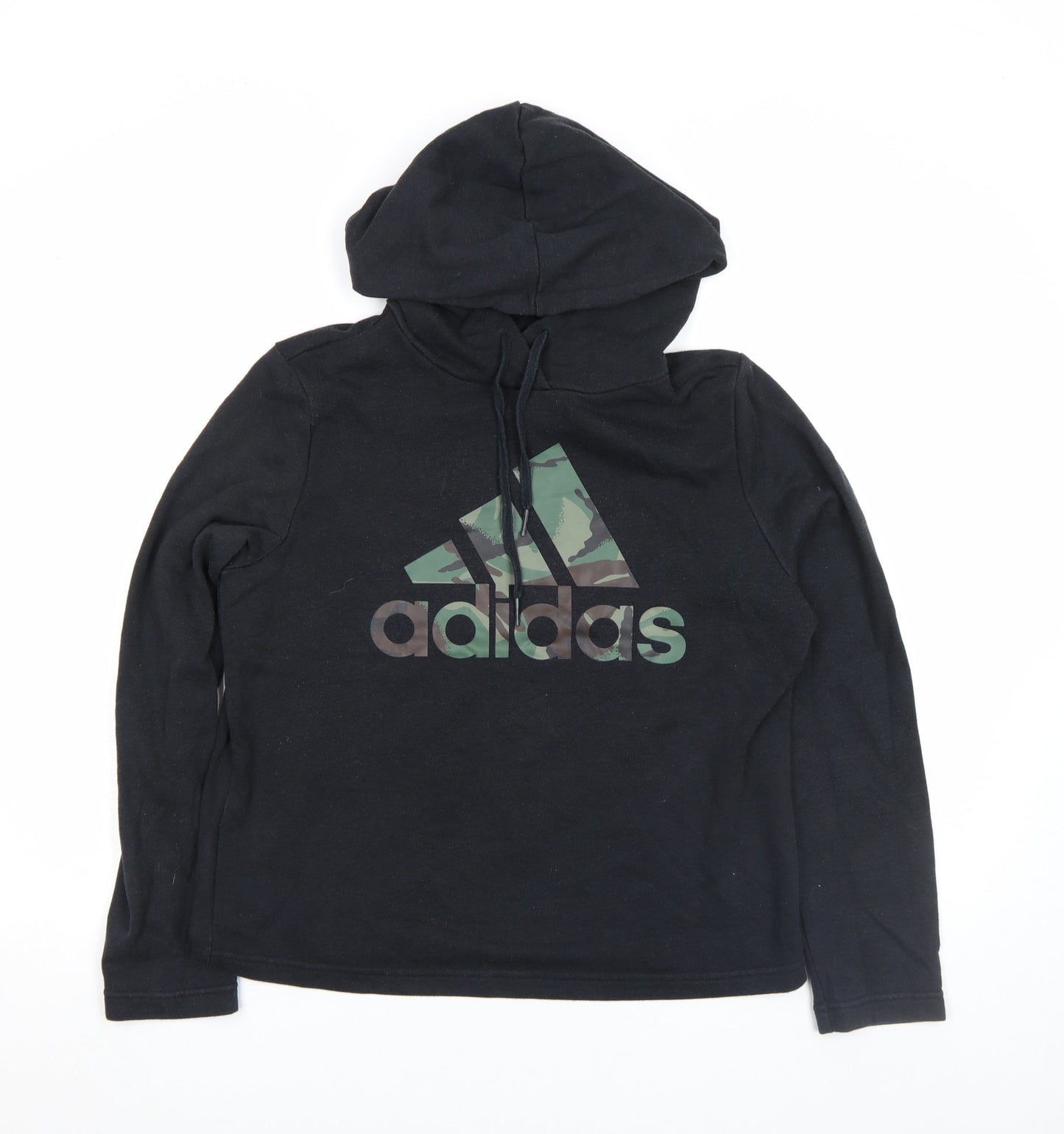 Womens UK M Regular adidas Black Pullover Hoodie