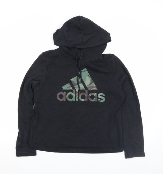 Womens UK M Regular adidas Black Pullover Hoodie