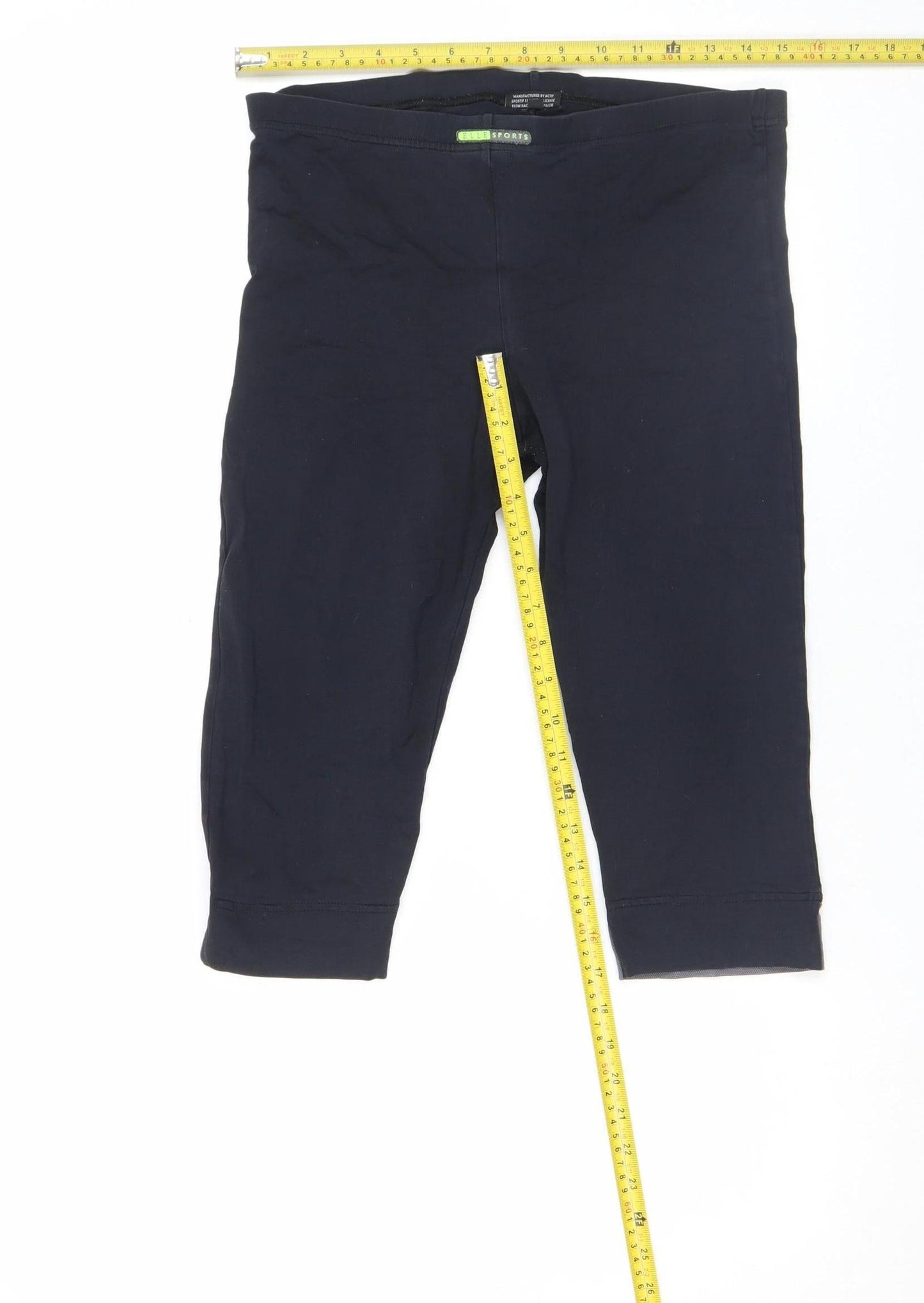 Elle Sport Women's Black Capri Leggings Size M Stretch Activewear