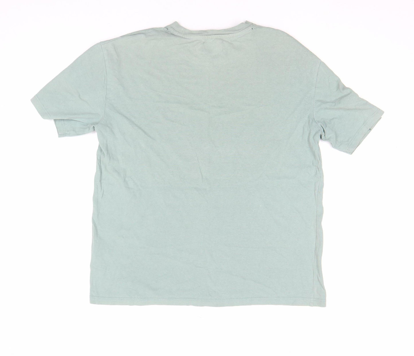 Topman Men's Green Cotton Short Sleeve Crew Neck T-Shirt Size S