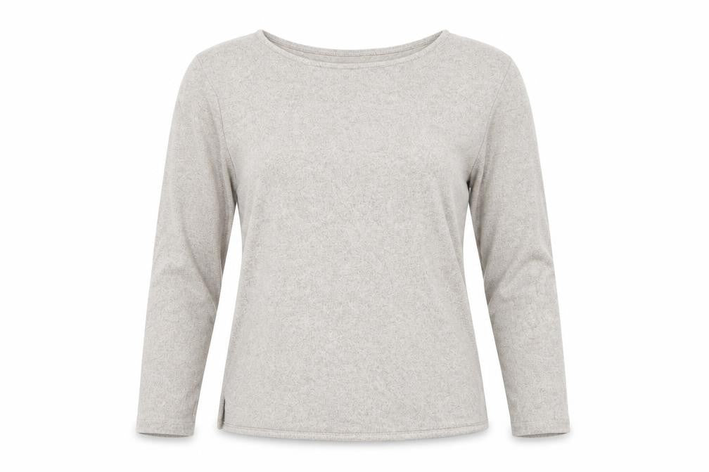 H&M Women Beige Long Sleeve Crew Neck Basic Jersey Top Size S