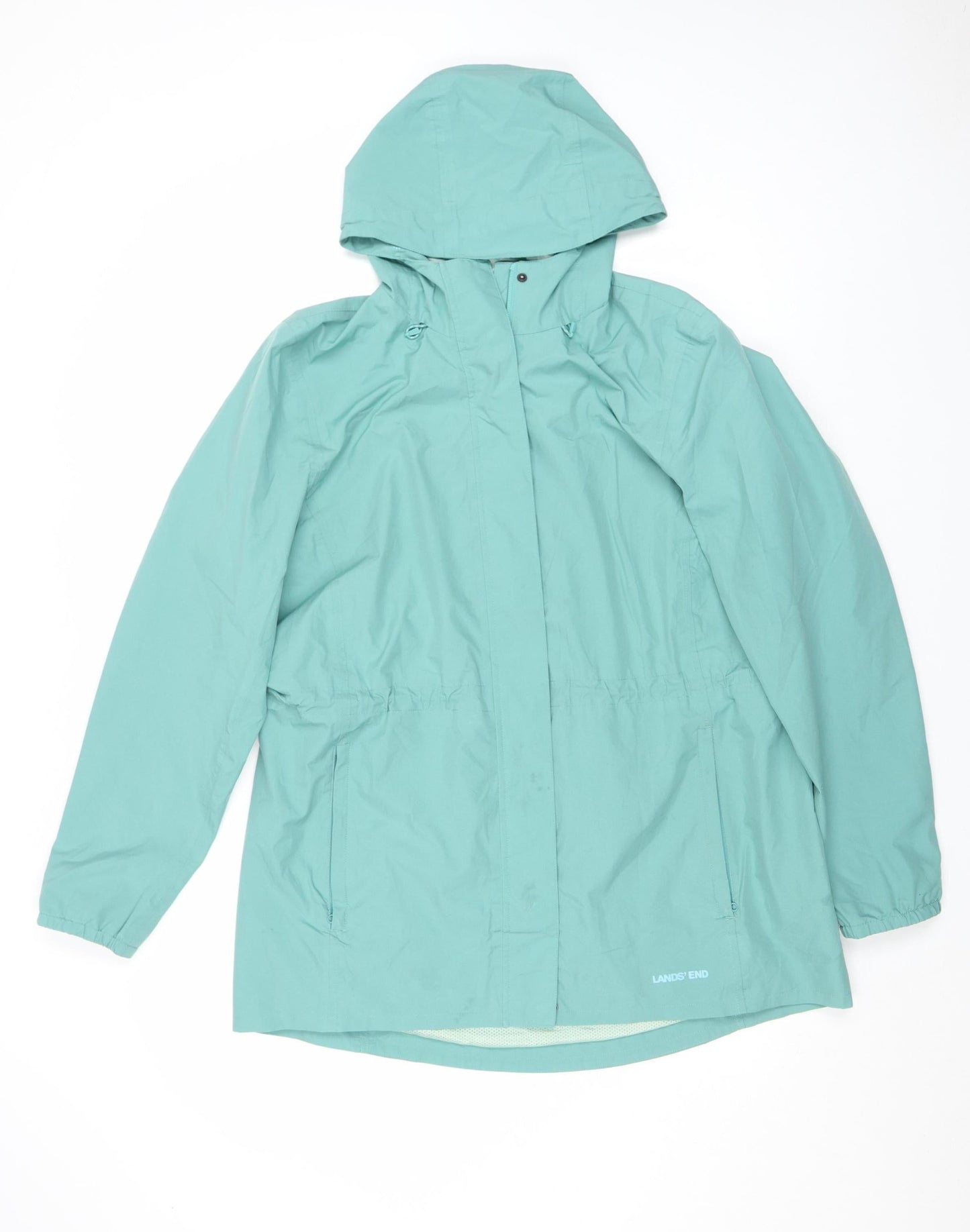 Womens UK Size M Regular Lands' End Green Polyester Jacket