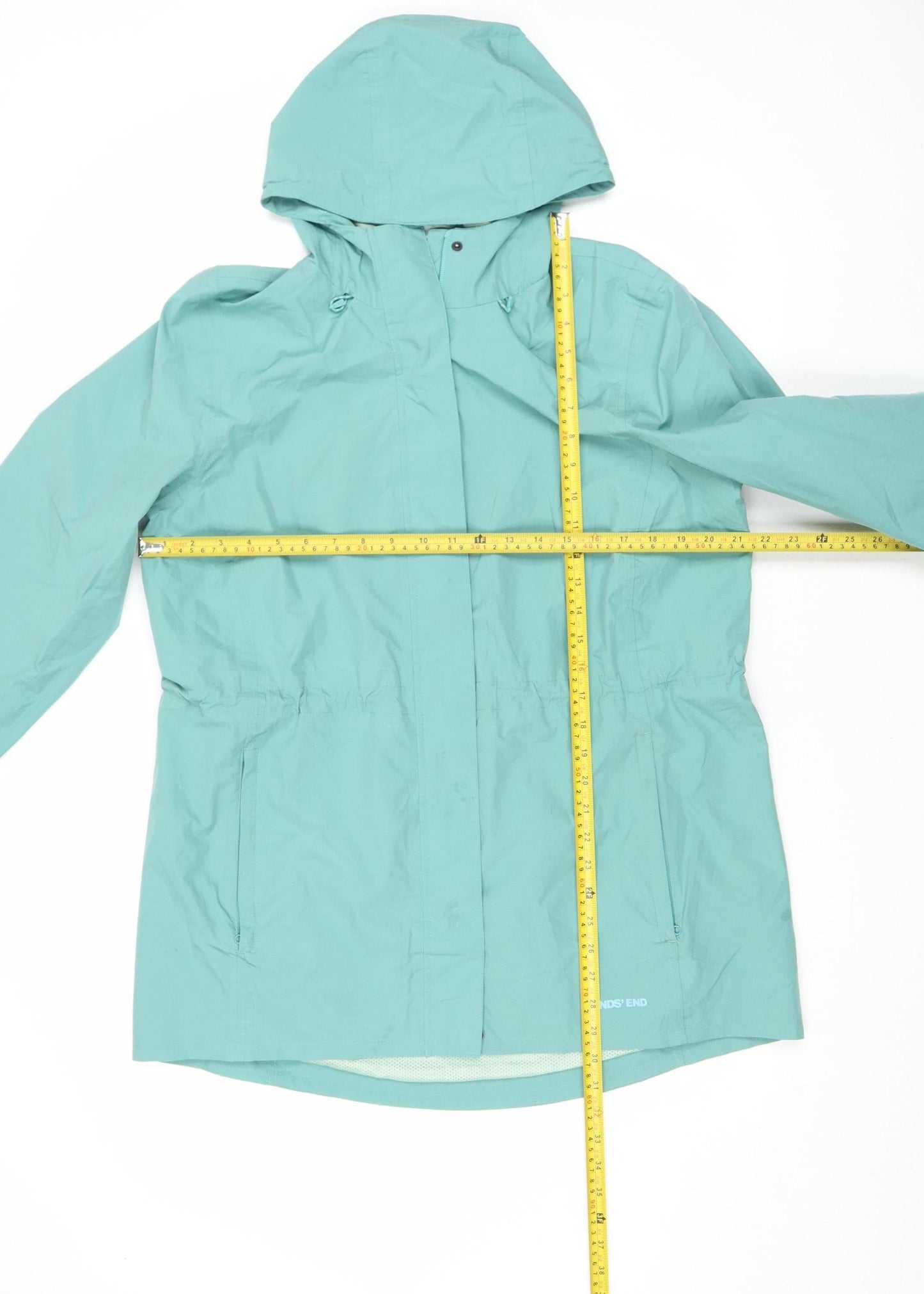Womens UK Size M Regular Lands' End Green Polyester Jacket