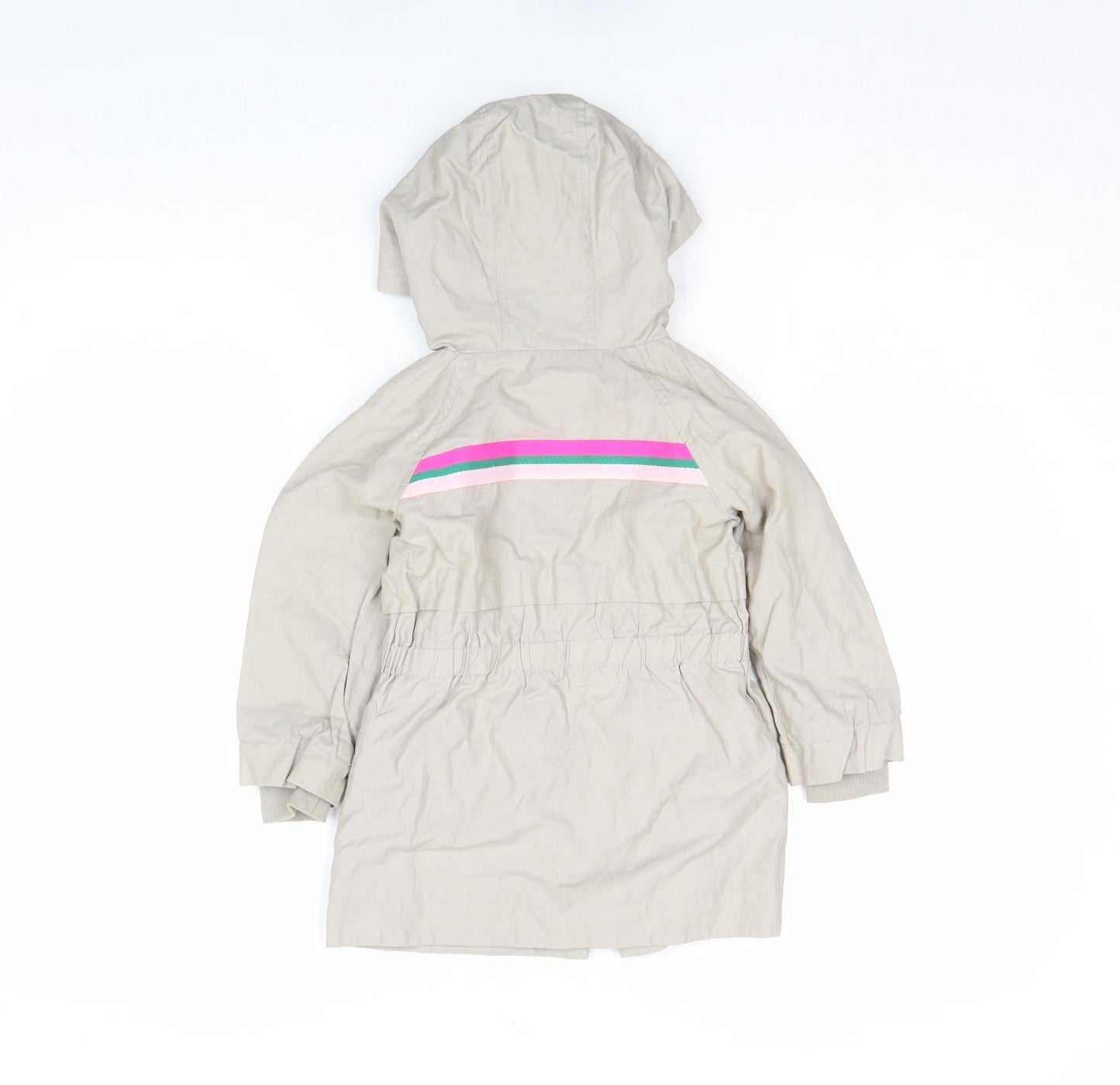 Mint Velvet Girls Beige Hooded Parka Coat 3 Years Lined Lightweight Jacket