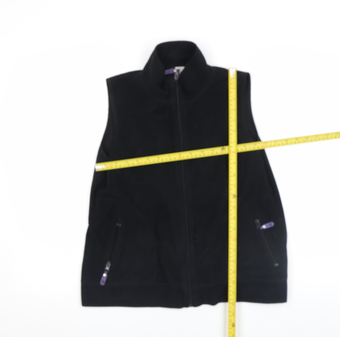 Atmosphere Women Black Fleece Zip Waistcoat Size 12