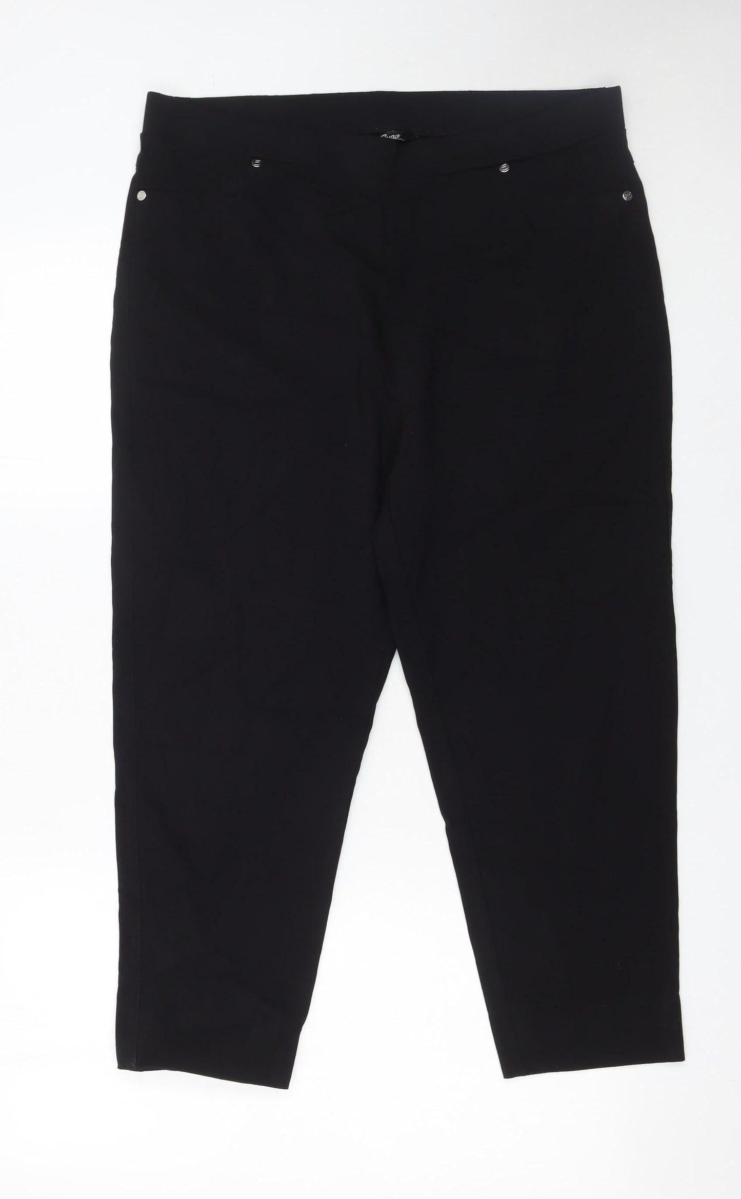 Emreco Women's Black Size 16 Stretch Straight Jeans