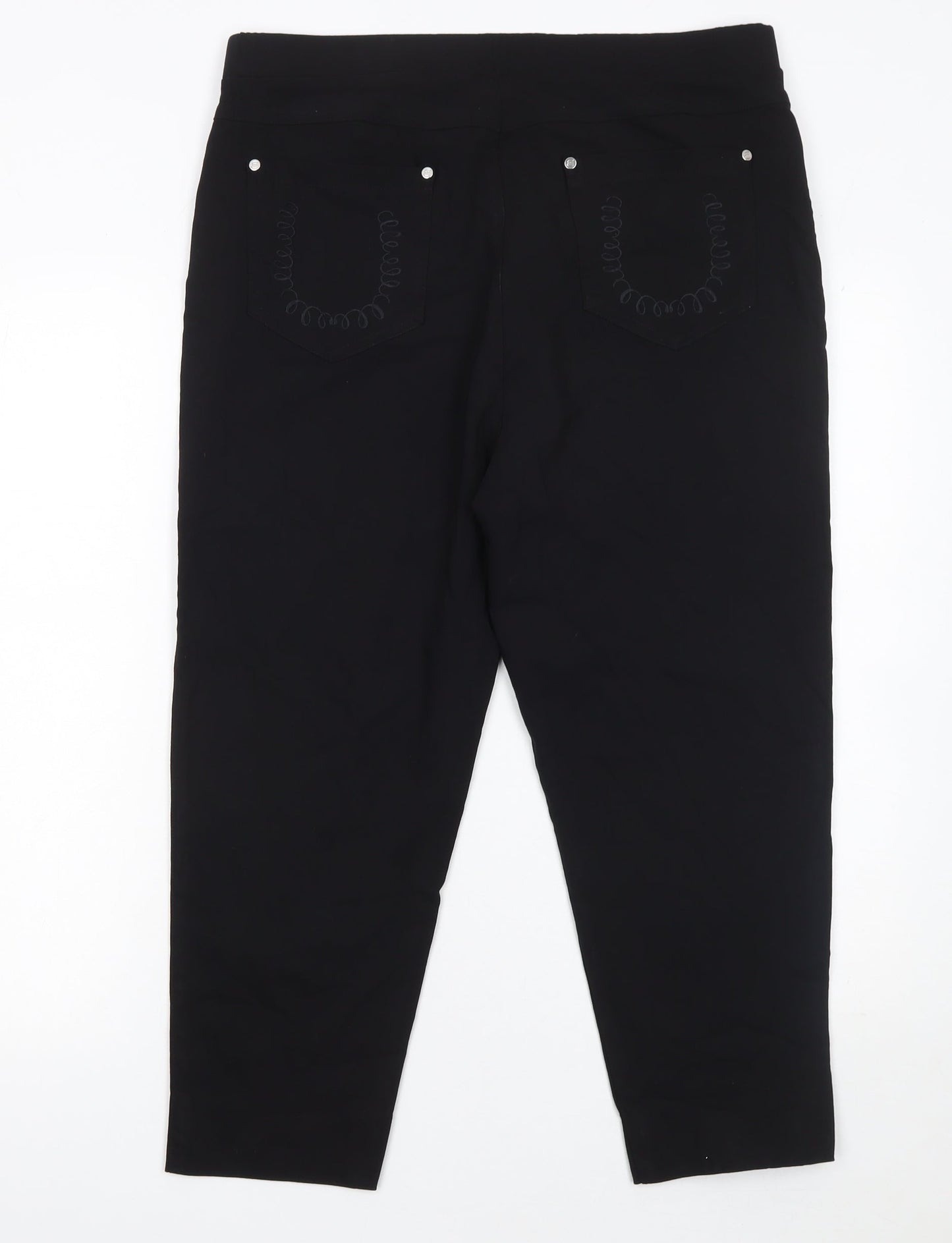 Emreco Women's Black Size 16 Stretch Straight Jeans