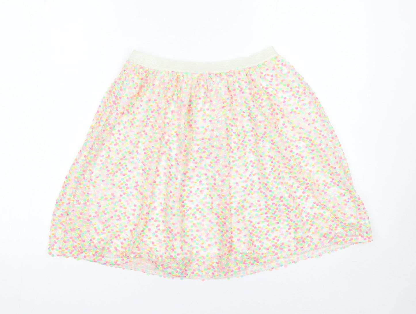 Cat & Jack Girls Multicoloured XL A-Line Knee Length Mesh Party Skirt