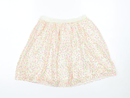 Cat & Jack Girls Multicoloured XL A-Line Knee Length Mesh Party Skirt