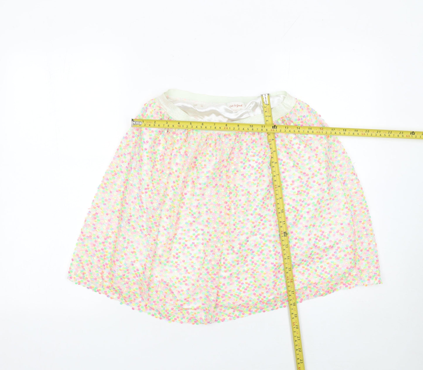 Cat & Jack Girls Multicoloured XL A-Line Knee Length Mesh Party Skirt
