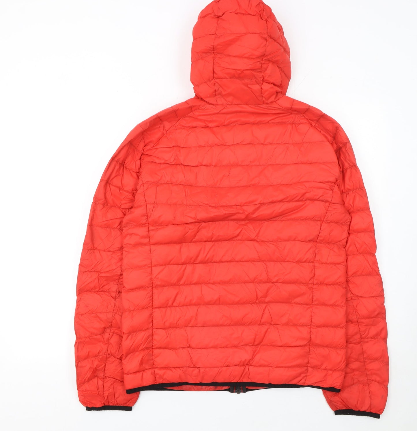 Quechua Women’s Red Hooded Puffer Jacket Size 10 Quilted Warm Outerwear