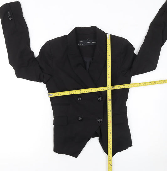 Zara Basic Women's Black Double Breasted Blazer XS