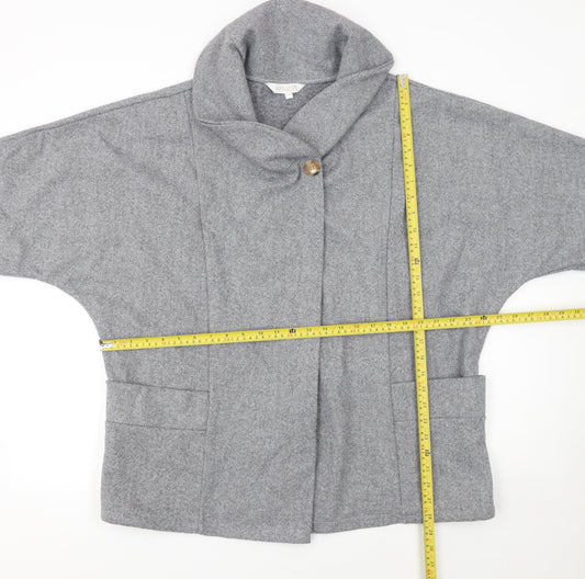 Apricot Women’s Grey Herringbone Mid-Length Coat XS
