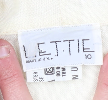 Lettie Women Ivory Double-Breasted Shawl Collar Blazer Size 10