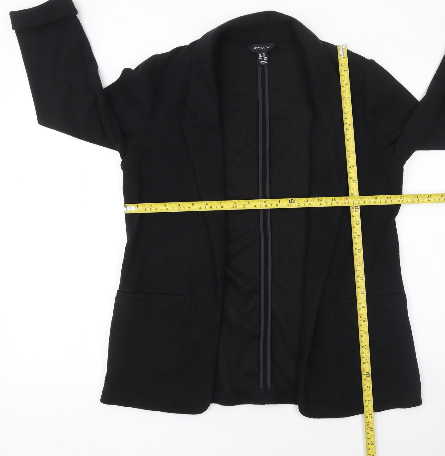 New Look Women's Black Size 12 Single-Breasted Blazer Jacket