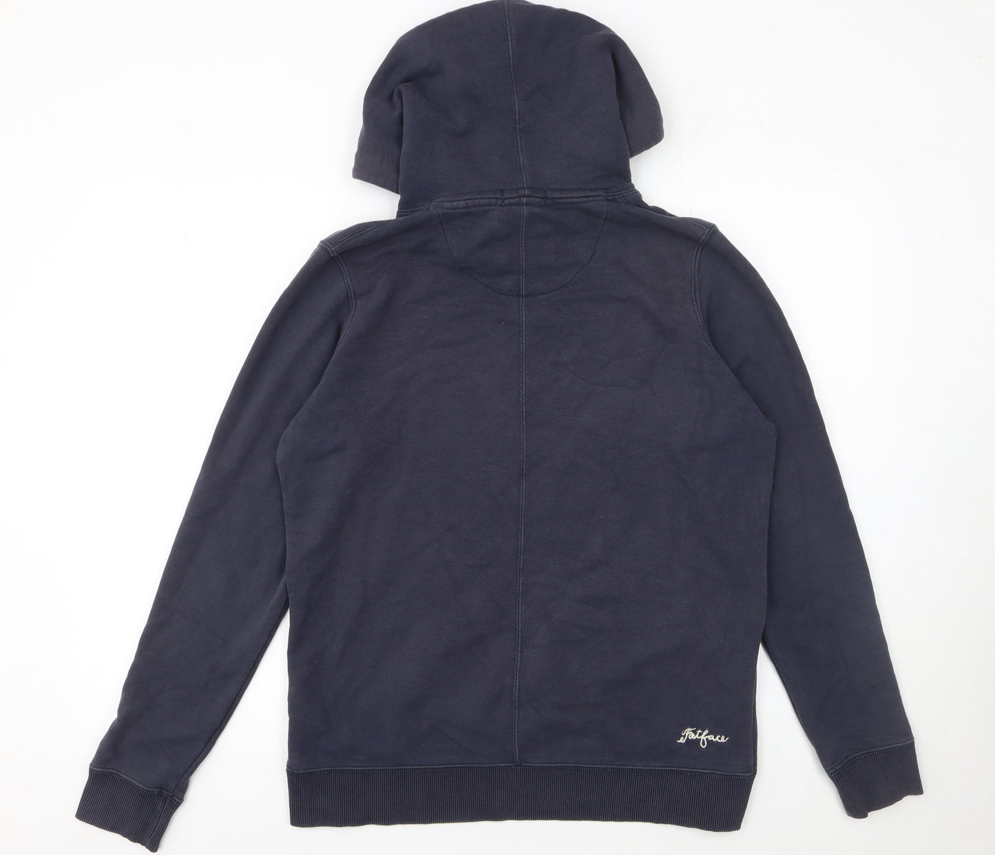 Womens UK 10 Regular FatFace Blue Pullover Hoodie