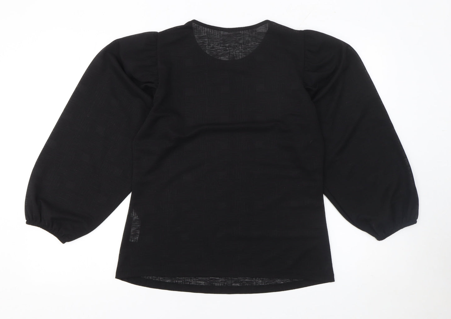 Savida Women’s Black Long Sleeve Puff Blouse Size 12