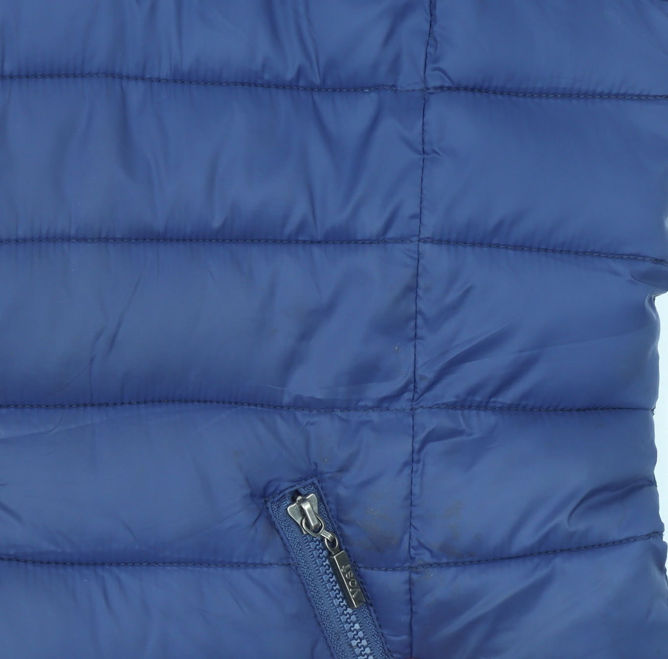 Yest Women's Blue Hooded Puffer Gilet Size 10 Casual Waistcoat