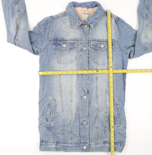 Denim Co. Women's Blue Cotton Lined Denim Jacket Size 6