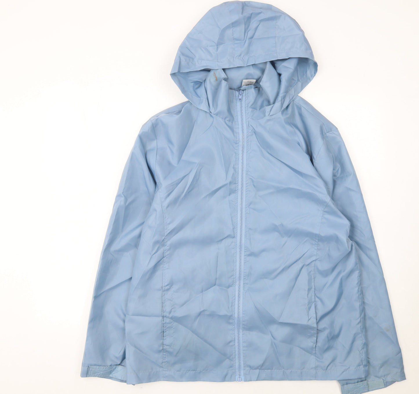 Neuville Women's Blue Hooded Lightweight Rain Coat Jacket UK 10