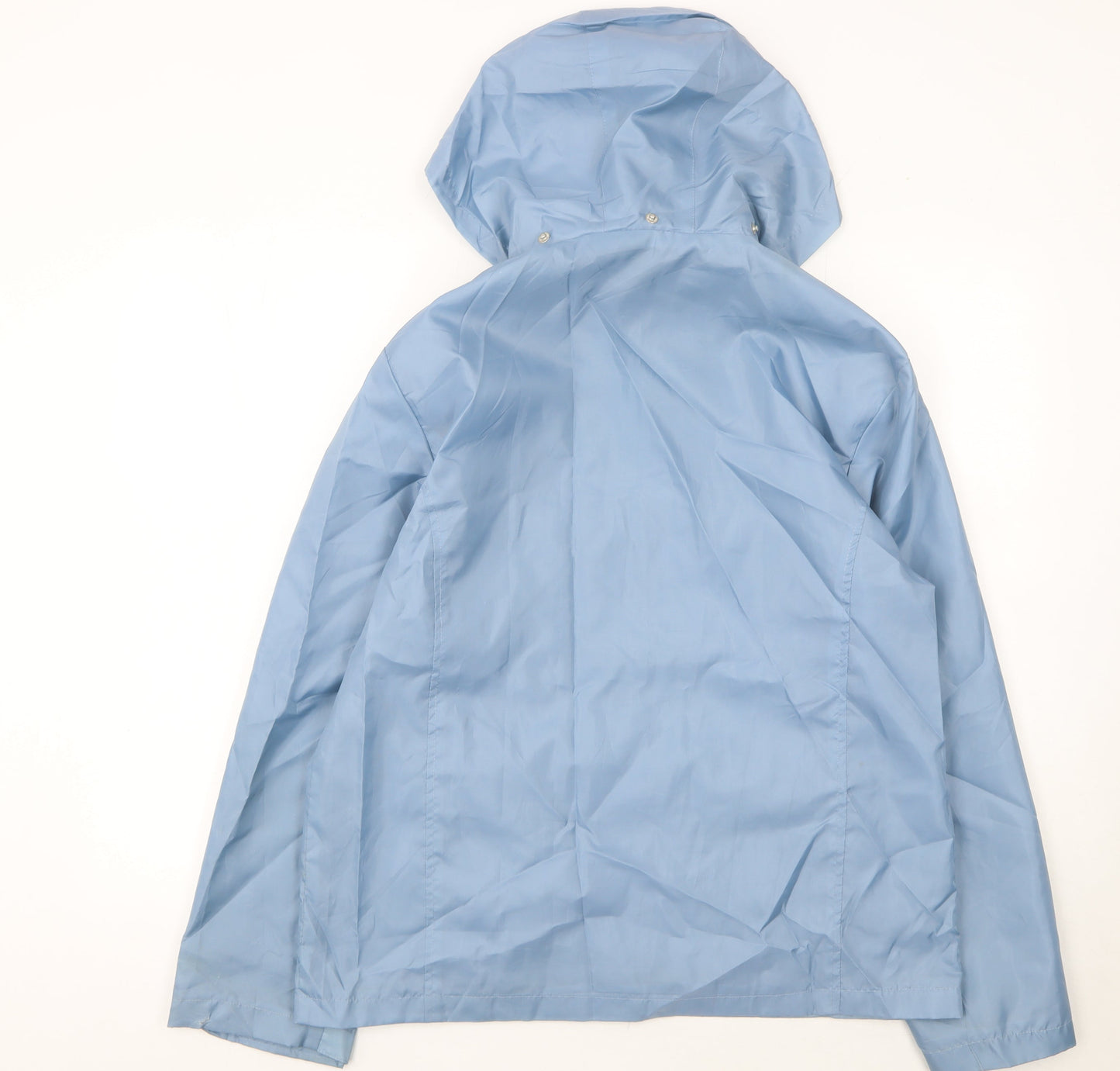 Neuville Women's Blue Hooded Lightweight Rain Coat Jacket UK 10