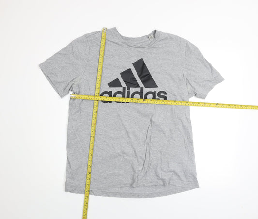 Mens UK Size L adidas Grey  Cotton T-Shirt