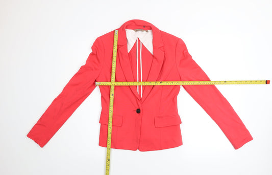 Masfer.SU Women's Pink Cotton Blend Slim Fit Blazer Size 10
