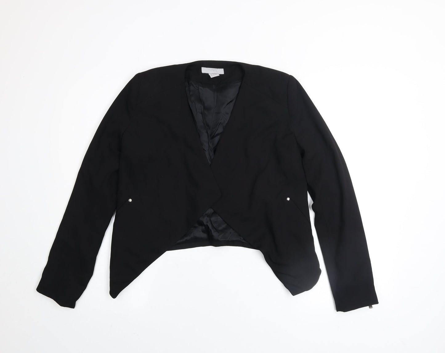 H&M Women’s Black Blazer Jacket Size 8 Classic Lightweight