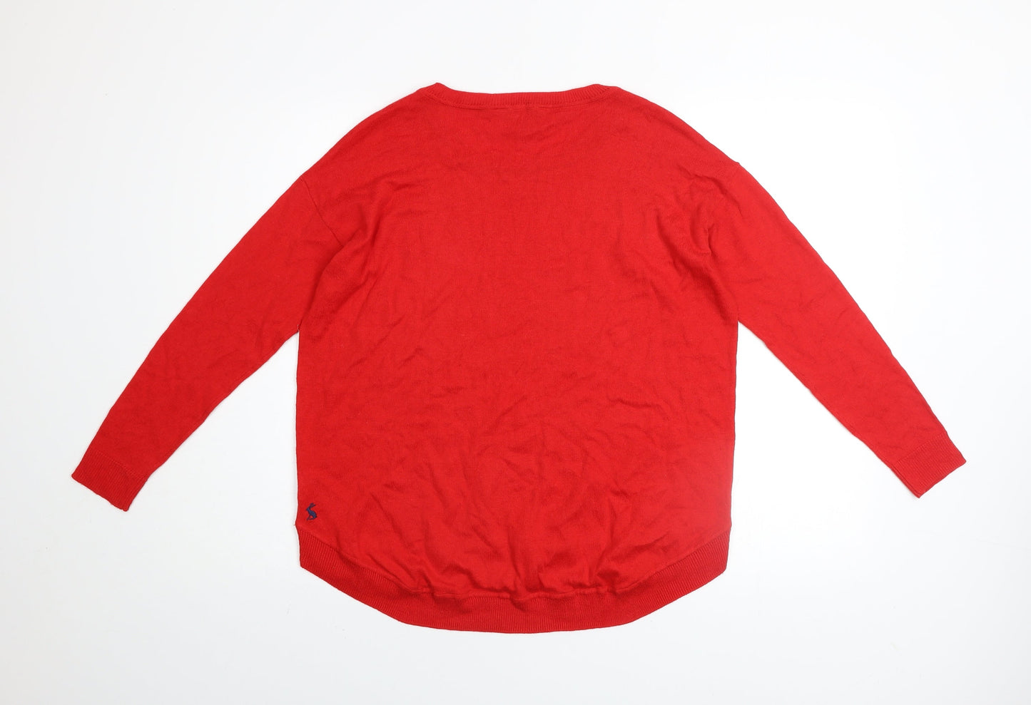 Womens UK 2XS Regular Joules Red Pullover Tight-Knit