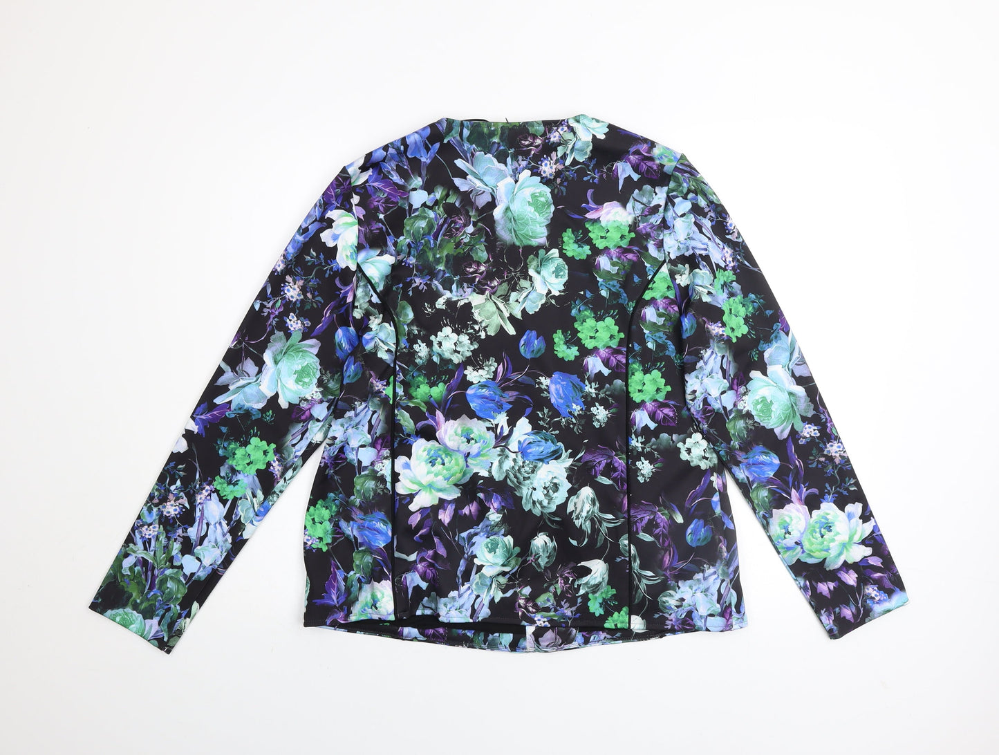 Monsoon Womens Multicoloured Floral Blazer Size 14 Lined Jacket