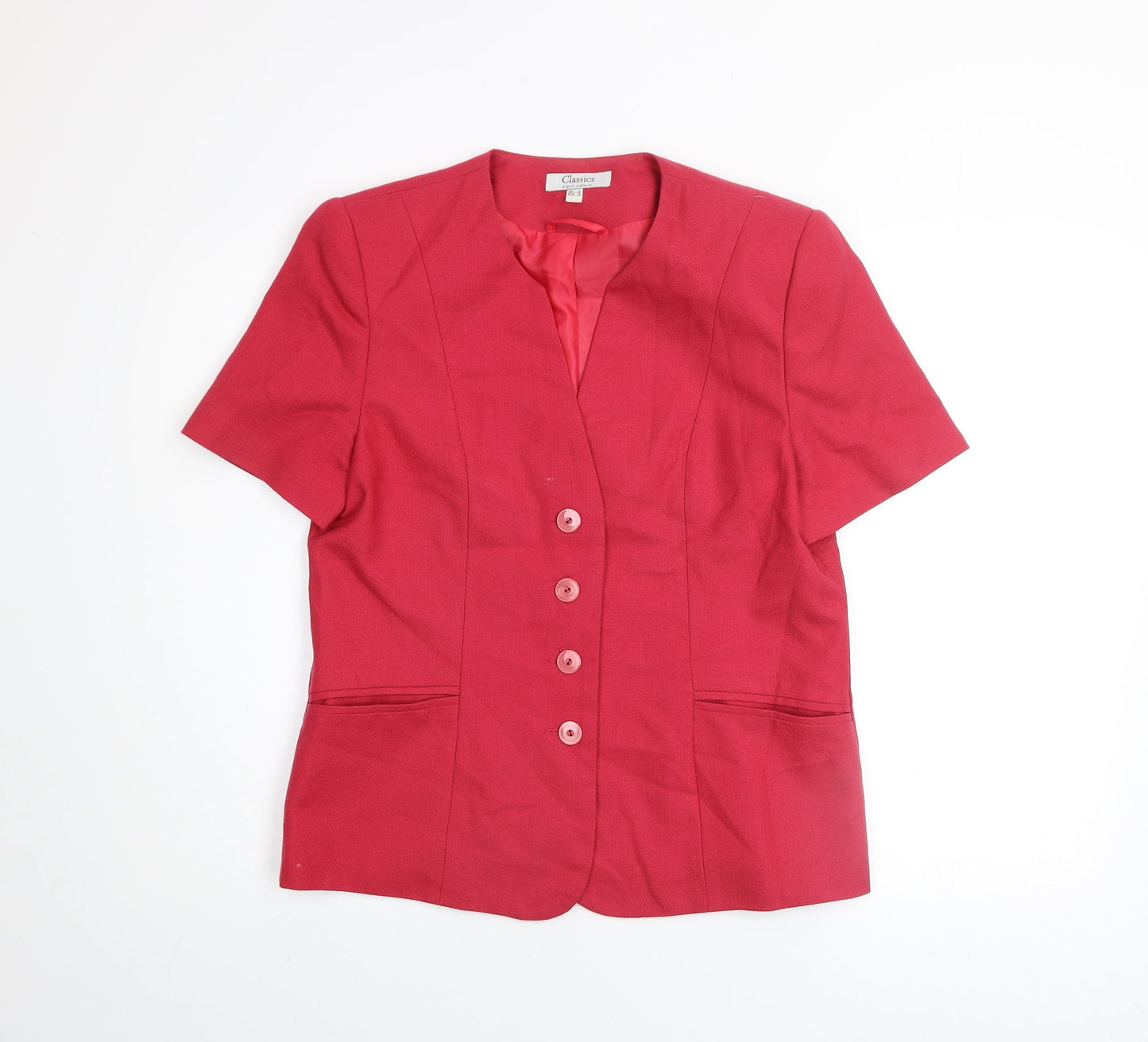 Classics First Avenue Womens Red Short Sleeve Blazer UK 12