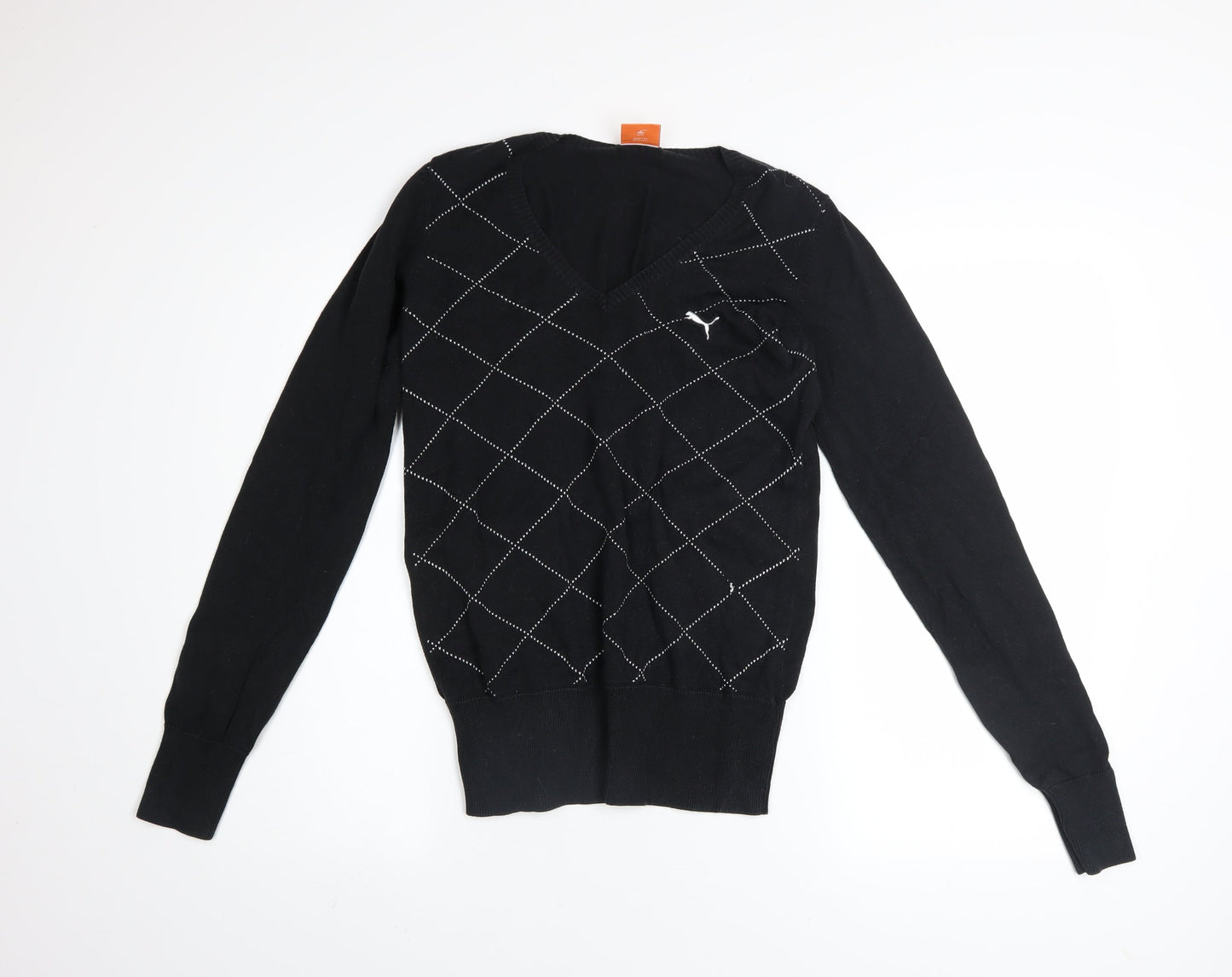 Womens UK 10 Regular PUMA Black Pullover Tight-Knit