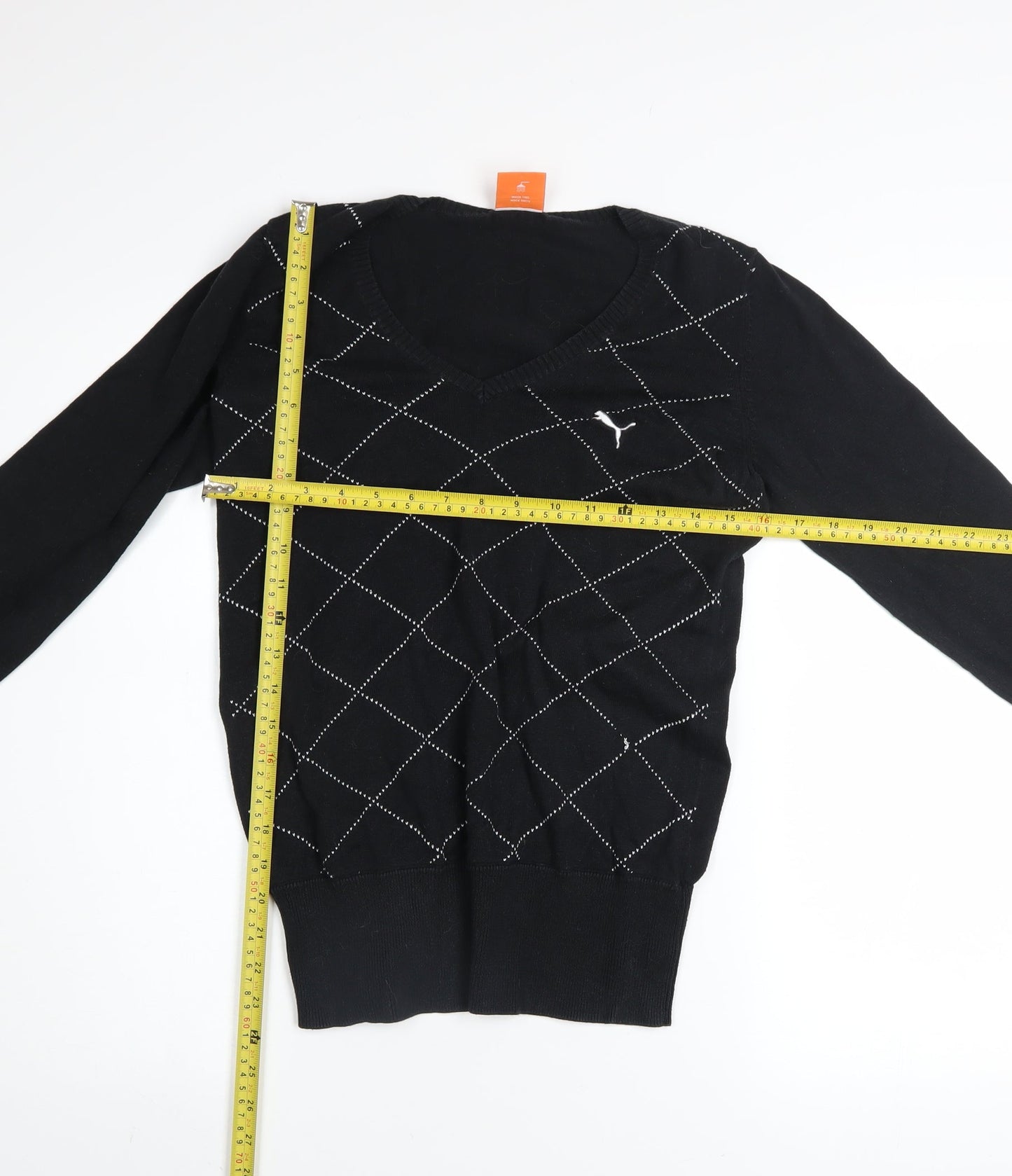 Womens UK 10 Regular PUMA Black Pullover Tight-Knit