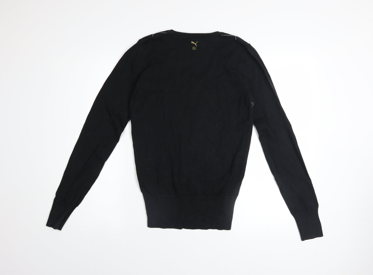 Womens UK 10 Regular PUMA Black Pullover Tight-Knit