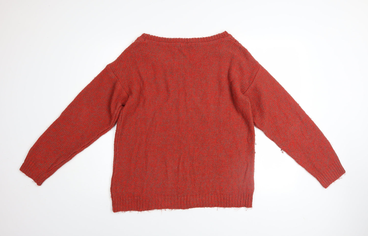 Oasis Women’s Red Cable-Knit Pullover Jumper Size L